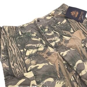 Y2K Chip Pepper Camo Cargo Shorts Men 33 Deer Ripstop Skate Baggy Surf Hunt RARE